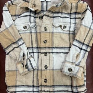 Abercrombie Kids Plaid Shirt in Tan and Black